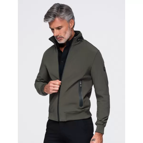  Kapuzenjacke für Herren OMBRE OM-JANP-0233 DUNKLES OLIV 