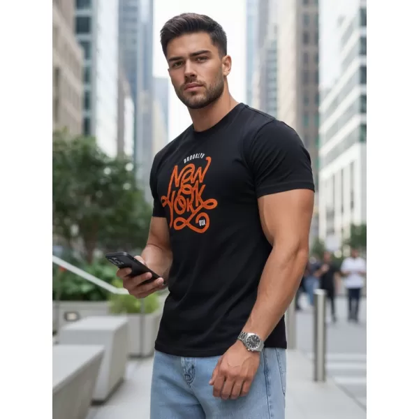  Herren-T-Shirt DSTREET RX5368 SCHWARZ 