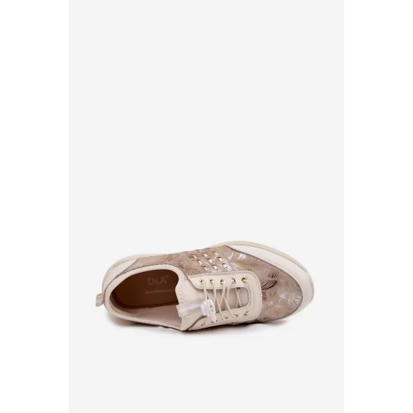  Damen-Sneaker D&A GR61-5990 BEIGE 