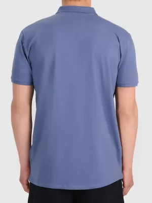 Herren-T-Shirt mit Kragen 4F WMM00TPTSM0770 DENIM