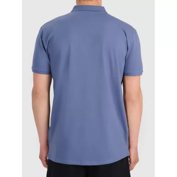  Herren-T-Shirt mit Kragen 4F WMM00TPTSM0770 DENIM 