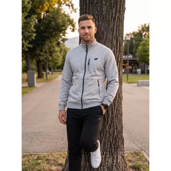  Herren-Sweatshirt 4F WMM00TSWSM2547 KALTE HELLGRAUE MELANGE 