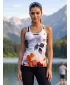 Hochwertiges Funktions-Tanktop für Damen ALTISPORT VOJ/ALW117TIL01 SCHWARZ-ORANGE