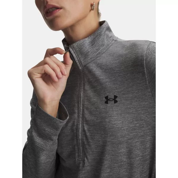  Damen-T-Shirt UNDER ARMOUR TECH 1/2 ZIP- TWIST 1384225-709 GRÜN 