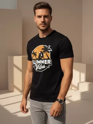 Herren-T-Shirt DSTREET NX044R SCHWARZ