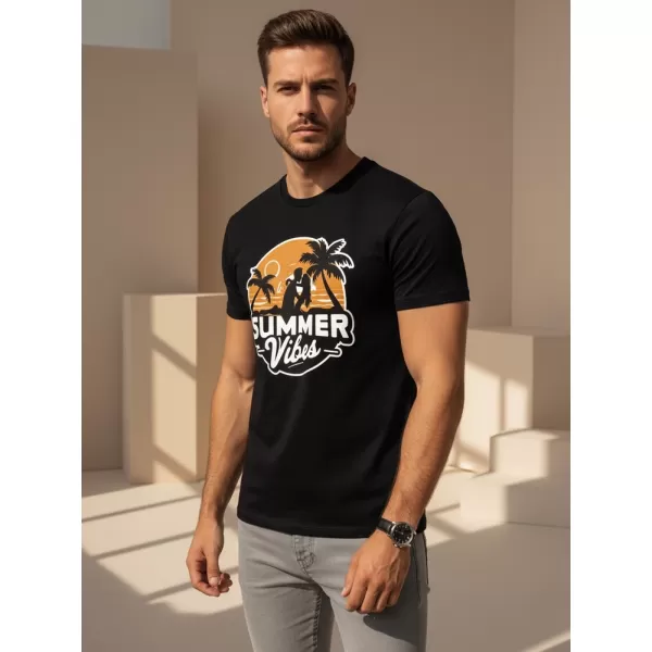  Herren-T-Shirt DSTREET NX044R SCHWARZ 