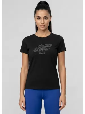 Damen-T-Shirt 4F WMM00TTSHF3309 TIEFSCHWARZ