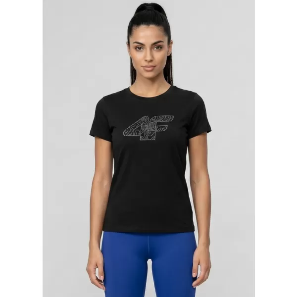  Damen-T-Shirt 4F WMM00TTSHF3309 TIEFSCHWARZ 