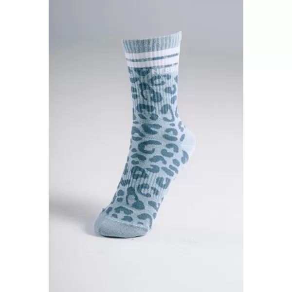  Crew-Socken mit Leopardenmuster NEBBIA PRIMAL 106 BLAUER LEOPARD 