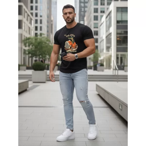  Herren-T-Shirt DSTREET NX5083R-BK SCHWARZ 