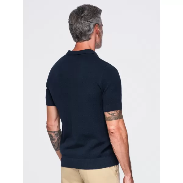  Herren-Poloshirt OMBRE OM-POSS-0178 MARINEBLAU 