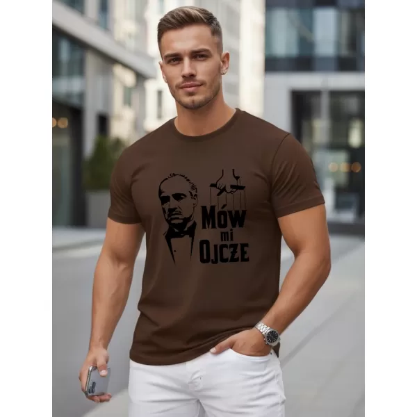  Herren-T-Shirt DSTREET NX5145R-CH BRAUN 