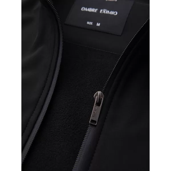 Kapuzenjacke für Herren OMBRE OM-JANP-0233 SCHWARZ 