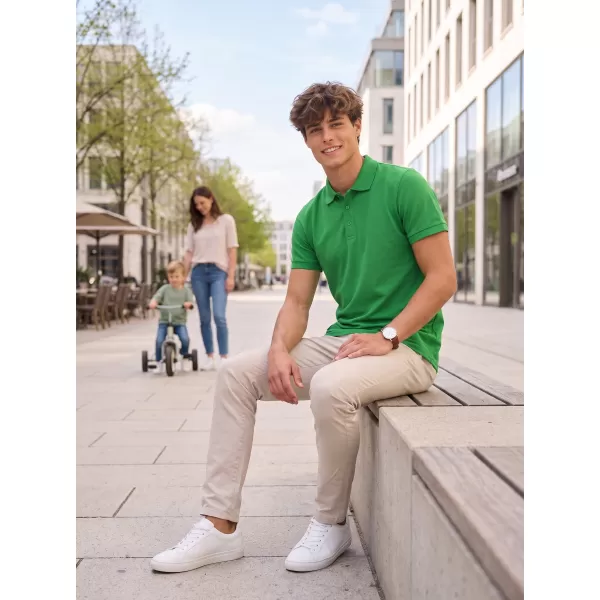  Herren-T-Shirt mit Kragen ALTISPORT NP/ALMST90601 KELLY GREEN 