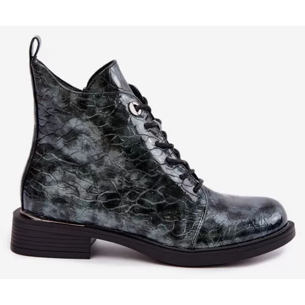  Damen-Stiefeletten S.BARSKI HY62-8140 GRÜN 