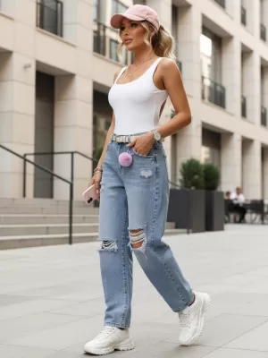 Damenhosen DSTREET UY2984 BLAU