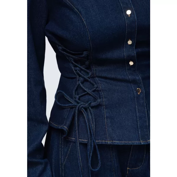  Damenhemd OMBRE OW-SH-E0070 MARINEBLAU 