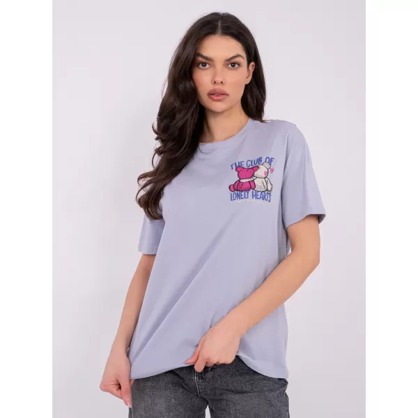  Damen-T-Shirt SUBLEVEL D12022AH02645Y LEUCHTENDES LILA 