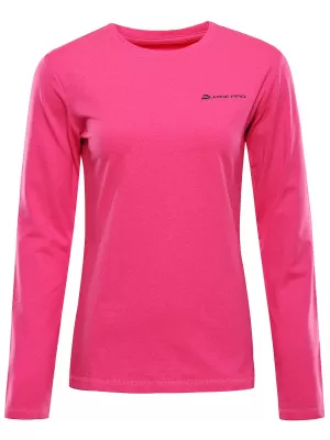 Schnell trocknendes Damen-T-Shirt ALPINE PRO LOUSA ROSA GLÜHEN