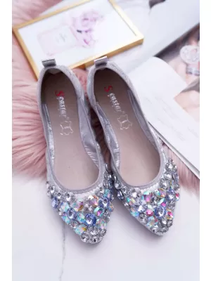 Ballerinas für Damen BOTO CC87 SILBER