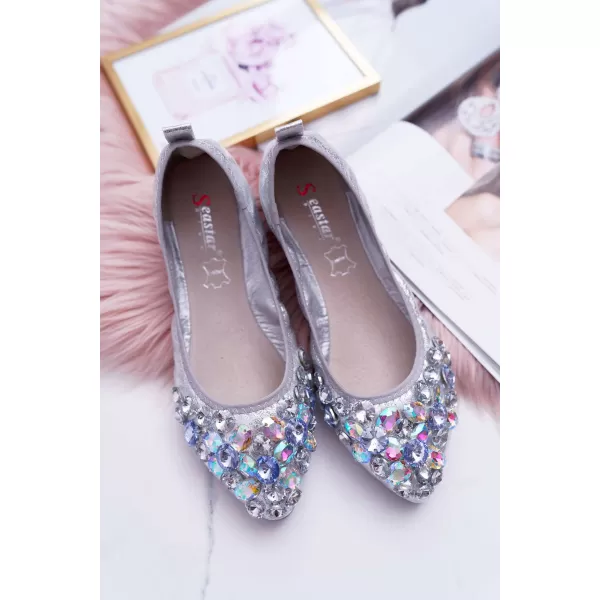  Ballerinas für Damen BOTO CC87 SILBER 