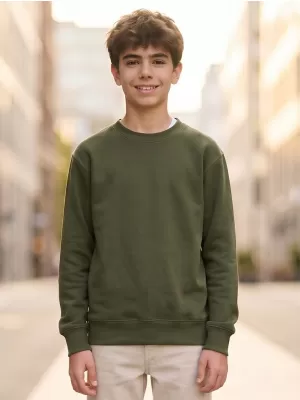 Kinder-Sweatshirt MALFINI CREW 427 MILITÄR