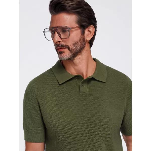  Herren-Poloshirt OMBRE OM-POSS-0178 OLIVE 