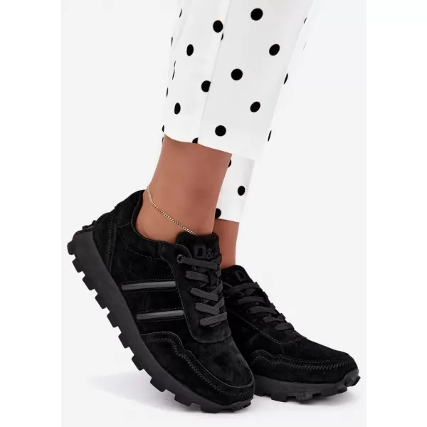  Damen-Sneaker D&A LR62-7101 BLACK SCHWARZ 