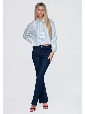 Damenhemd OMBRE OW-SH-E0069 BLAU