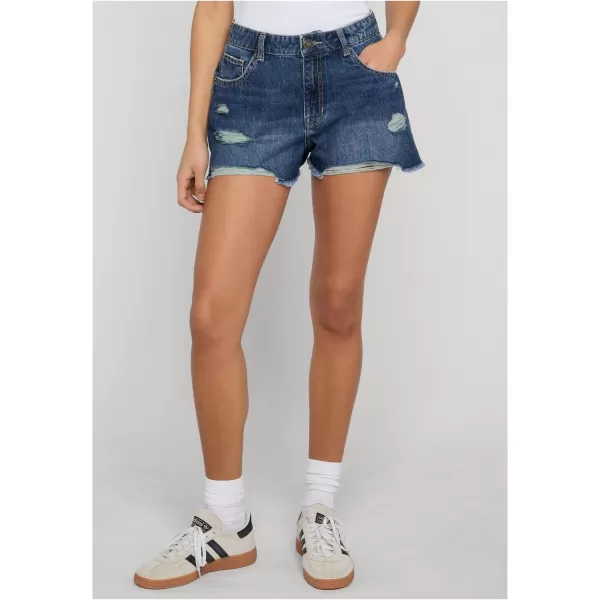  Damen-Shorts URBAN CLASSICS TB8193 MITTELTIEFBLAU GEWASCHEN 