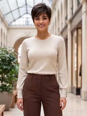 Damen-T-Shirt ALTISPORT ILENA HELLBEIGE