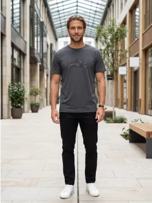 Funktions-T-Shirt für Herren ALPINE PRO GREM 3 DUNKLE, ECHTE GRAUE PC-VARIANTE