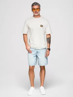 Herren-T-Shirt OMBRE OM-TSCT-0275 CREMEFARBEN