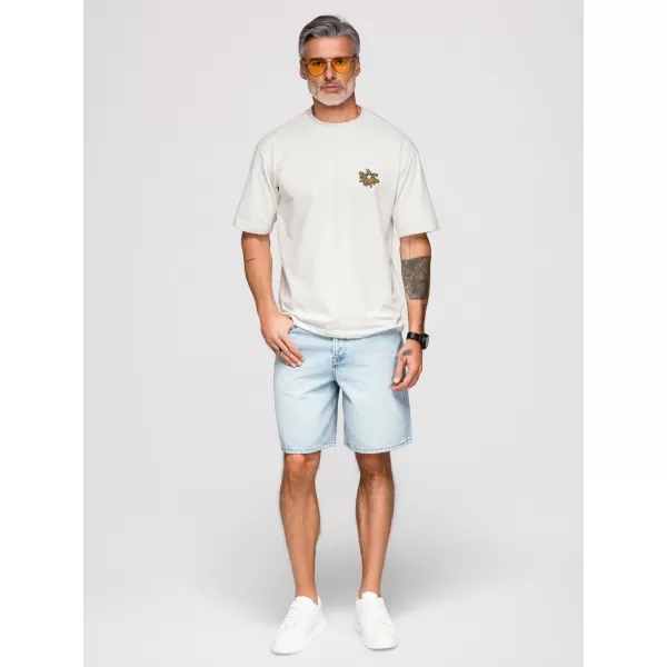  Herren-T-Shirt OMBRE OM-TSCT-0275 CREMEFARBEN 