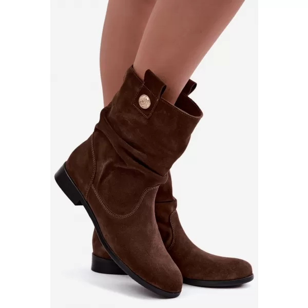  Damen-Stiefeletten ZAZOO 4210 SCHOKOLADE 