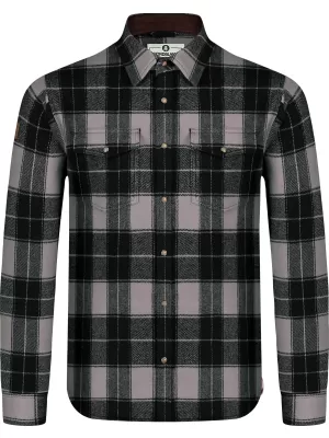 Herren-Flanellhemd NORDBLANC FEN NBSSM8369 GRAU