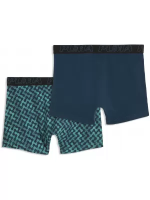 Herren-Boxershorts PUMA MEN GRAPHICAL PRINT BOXERS 2P 94780403 GRÜNE KOMBINATION
