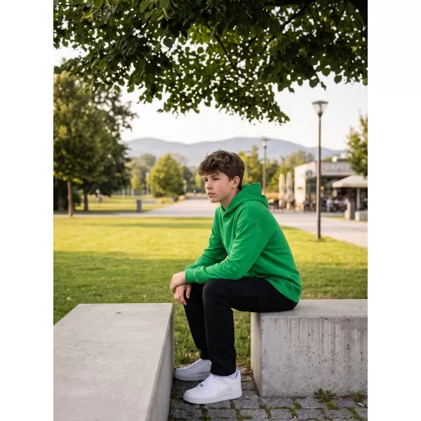  Kinder-Sweatshirt MALFINI CHILL 423 MITTELGRÜN 