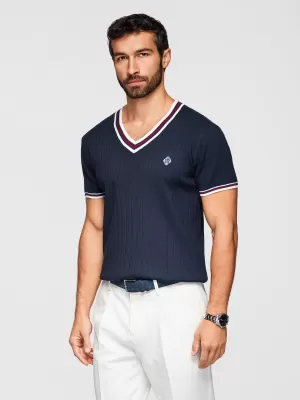 Herren-T-Shirt OMBRE OM-TSCT-0266 MARINEBLAU