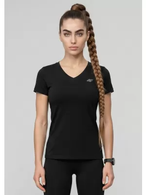 Damen-T-Shirt 4F WMM00TTSHF3307 TIEFSCHWARZ
