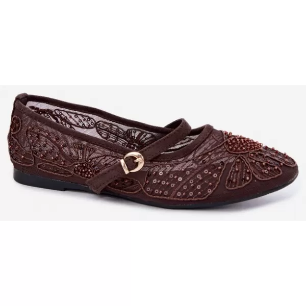  Ballerinas für Damen BOTO CH951 BRAUN 