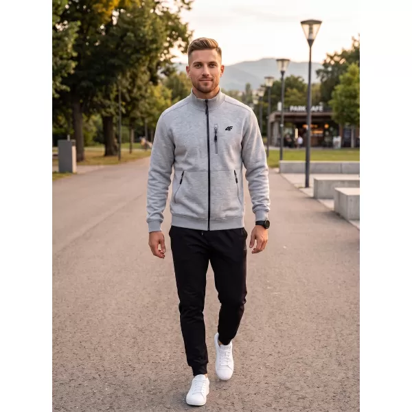 Herren-Sweatshirt 4F WMM00TSWSM2547 KALTE HELLGRAUE MELANGE 