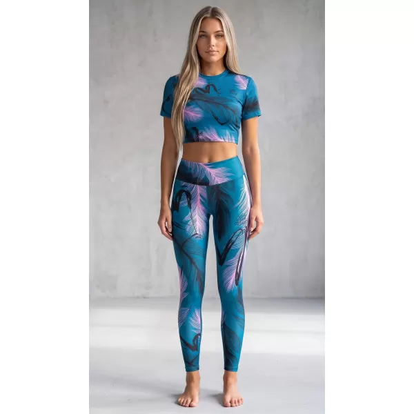  Lange Premium-Leggings für Damen (neue Größen) ALTISPORT VOJ/ALW001LEG05 PETROL/HELLROSA 
