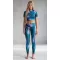 Lange Premium-Leggings für Damen (neue Größen) ALTISPORT VOJ/ALW001LEG05 PETROL/HELLROSA
