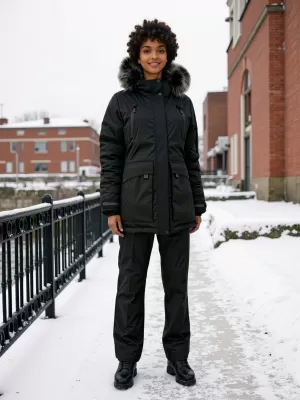 Winterjacke für Damen ALPINE PRO WERDA 3 SCHWARZ