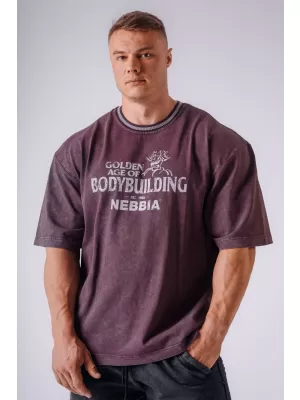 Herren-T-Shirts NEBBIA OLYMPIA HEAVYWEIGHT COTTON 941 ROTWEIN