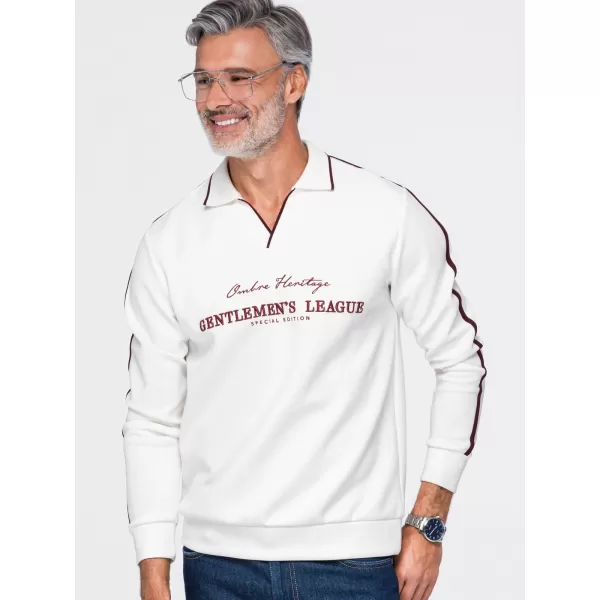  Herren-Sweatshirt OMBRE OM-SSNZ-0268 CREMEFARBEN 