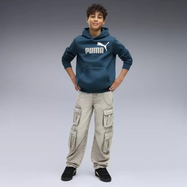  Kinder-Sweatshirt PUMA ESS 2 COLOR NO. 1 LOGO HOODIE FL B 68582236 MITTERNACHTSBENZIN 