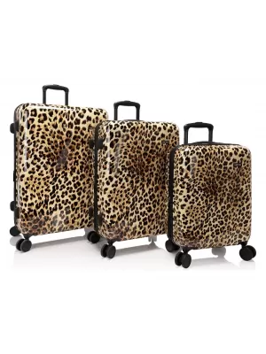 Ein Satz Koffer HEYS Elite S, M, L BRAUNER LEOPARD