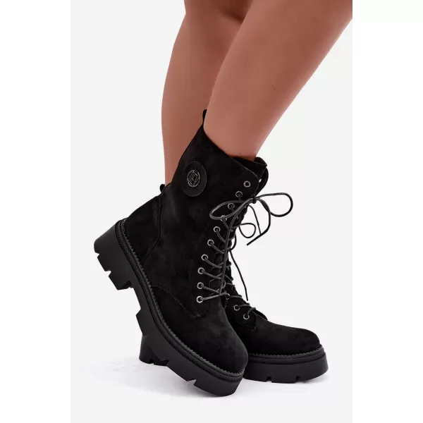  Damenschuhe BOTO DA202P SCHWARZ MATT 